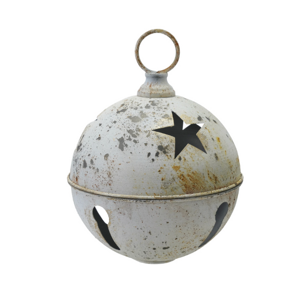 Whitewashed Star Bell Ornaments