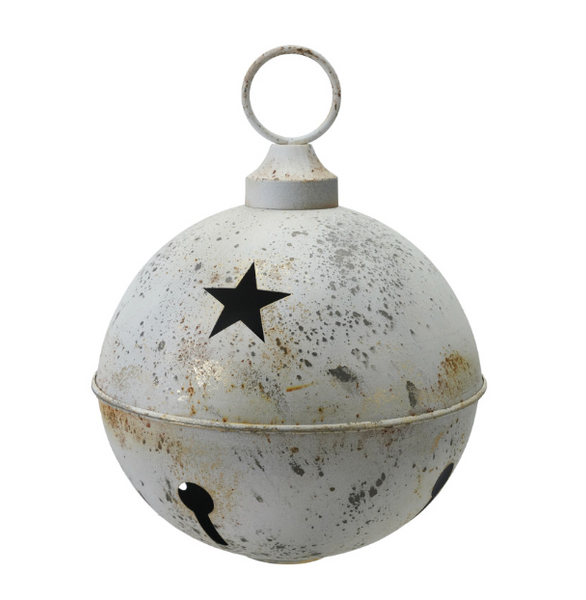 Whitewashed Star Bell Ornaments