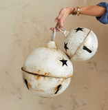 Whitewashed Star Bell Ornaments