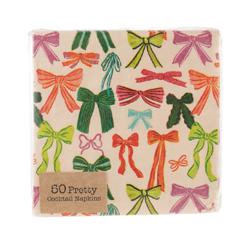Bow Motif Paper Napkins