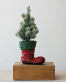 Ceramic Santa Boot Vase