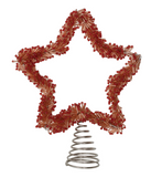 Red Beaded Star Tree Topper