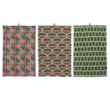 Holiday Print Waffle Dishtowels