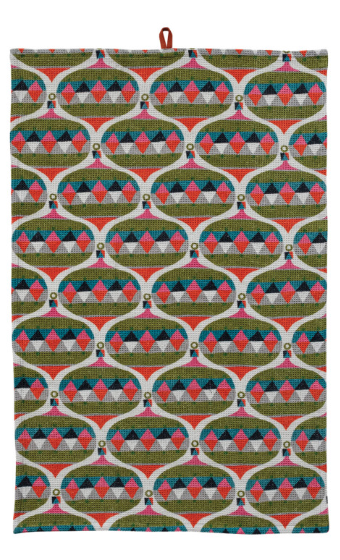 Holiday Print Waffle Dishtowels