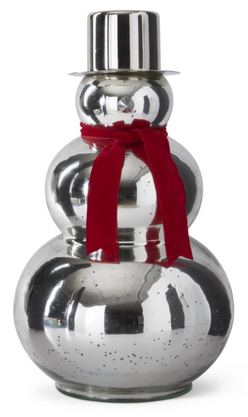 Silver Mercury Glass Snowmen