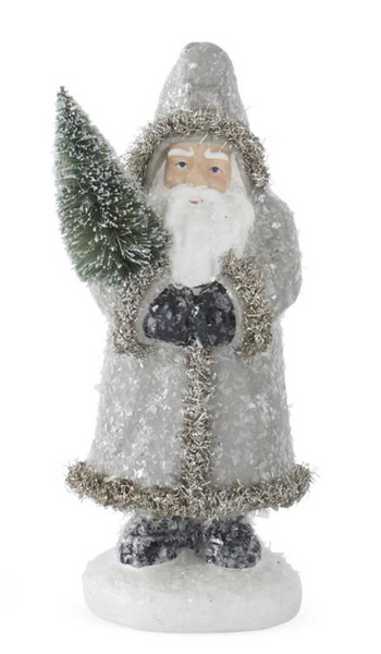 Snowy Gray Coat Santas