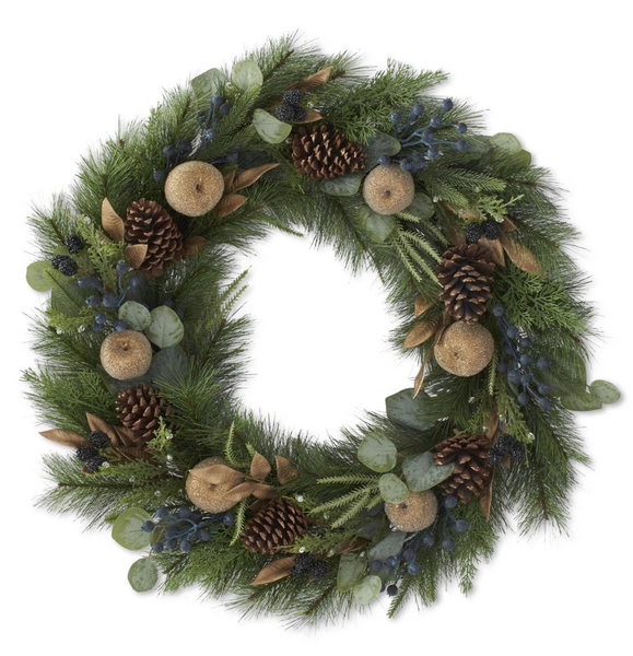 Mixed Pine & Apple Wreath