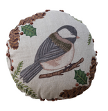 Botanical Bird Round Pillow