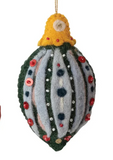 Beaded Felt Finial Ornaments