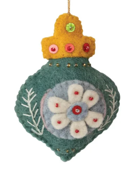 Beaded Felt Finial Ornaments