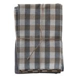 Tan & Gray Waffle Tea Towels - Set of 3