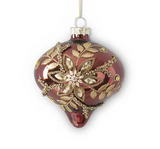 Burgundy Jeweled Ornaments