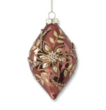 Burgundy Jeweled Ornaments
