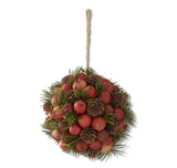 Orange Pod & Pinecone Ornaments