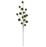 Green Flocked Ball Stem