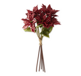Real Touch Burgundy Poinsettia Bundle