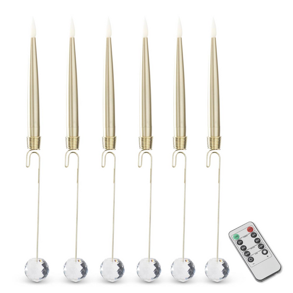 Glass Hanging Gold Candle Ornaments