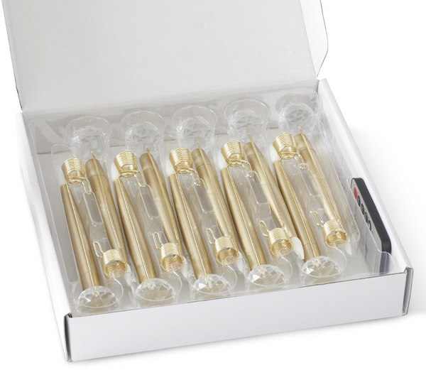 Glass Hanging Gold Candle Ornaments