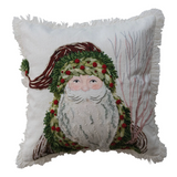 Embroidered Santa Pillow