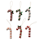 Wool Felt Candy Cane Ornaments