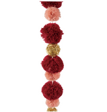 Burgundy & Pink Pom Pom Garland