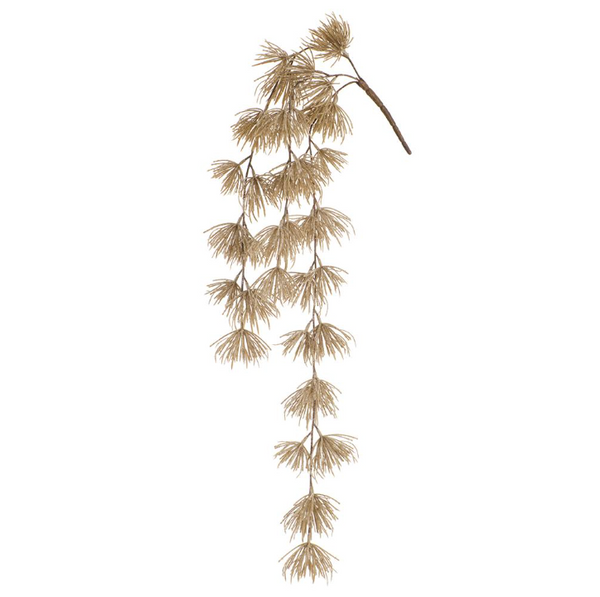 Snowed Beige Pine Hanging Bush - 28"