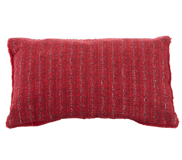 Red Knit & Fur Pillows