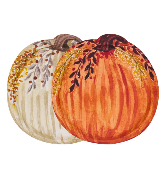 Amber Harvest Pumpkin Salad Plates by Sophistiplate
