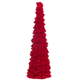 Ruffled Red Velvet Cone Trees