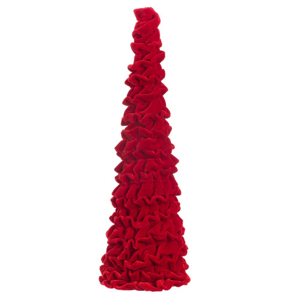 Ruffled Red Velvet Cone Trees