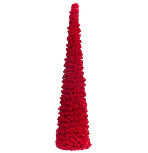 Ruffled Red Velvet Cone Trees