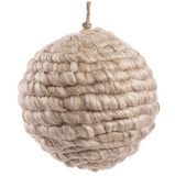 Beige Wooly Ball Ornaments