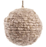 Beige Wooly Ball Ornaments