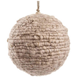 Beige Wooly Ball Ornaments
