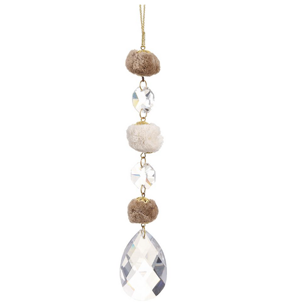 Pom Pom Crystal Drop Ornament