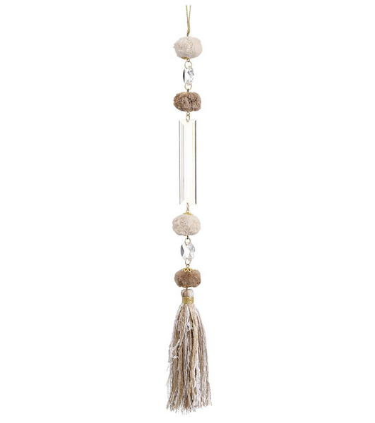 Pom Pom Crystal Tassel Ornament