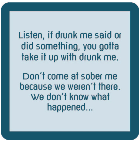 Drinks on Me Coasters by Sophistiplate