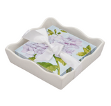 Cocktail Napkins in Ceramic Wave Tray by Sophistiplate