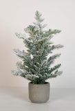 Flocked Pine Tree in Ceramic Pot