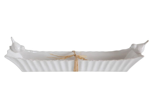 White Bird Ceramic Cracker Tray