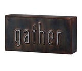 Gather Metal Box Sign