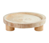 Paulownia Wood Pedestal Tray - Natural