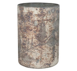 Etched Leaf Glass Hurricanes