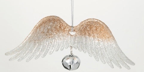 Glittery Angel Wings Ornament
