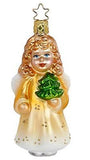 Gentle Wishes Gold Angel Girl w/Tree by Inge