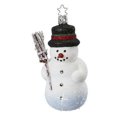 Winter's Arrival Snowman Ornament by Inge-Glas