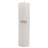 Chapel Candle- White 8x2 Pillar by Tag