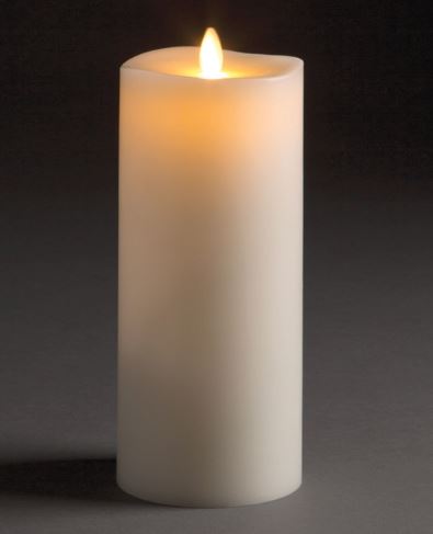 LIGHTLi Moving Flame LED Candles - Ivory Pillars