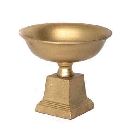 Gold Aluminum Pedestal Bowl