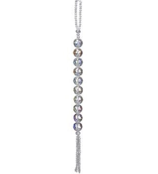 Faux Crystal Drop Ornament With Tassel